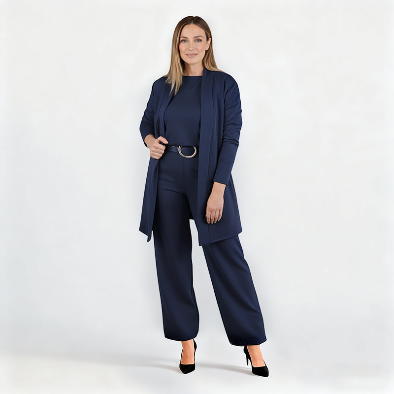 Ensemble 3 Pièces Élégant en Maille