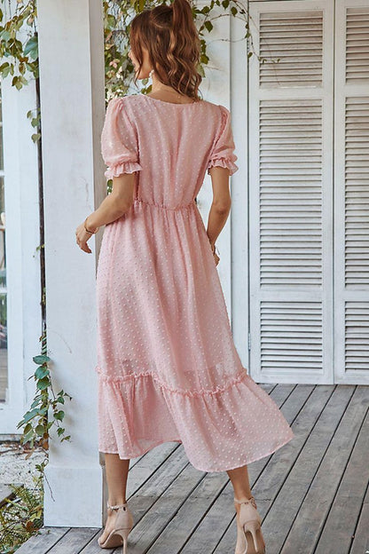Robe Col V Élégante et Tendance