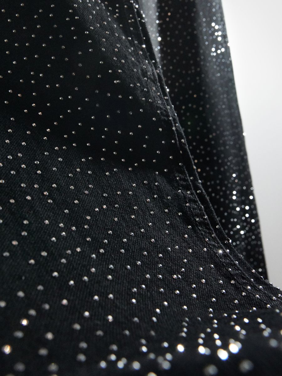 Jean Large Brillant pour Femme - Tendance Chic