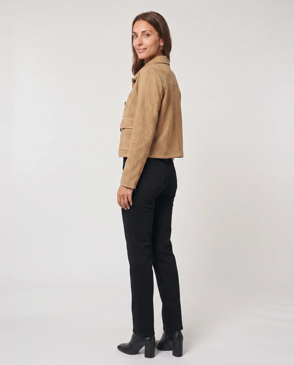 Veste courte en suédine
