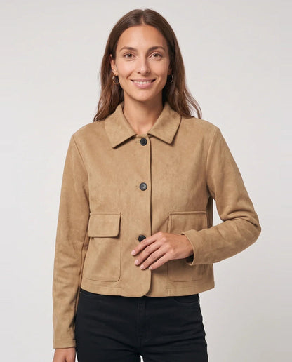 Veste courte en suédine