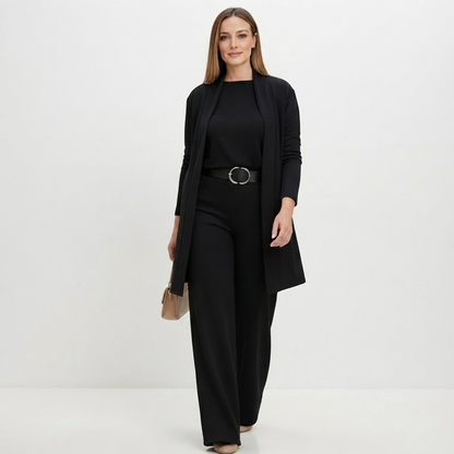 Ensemble 3 Pièces Élégant en Maille